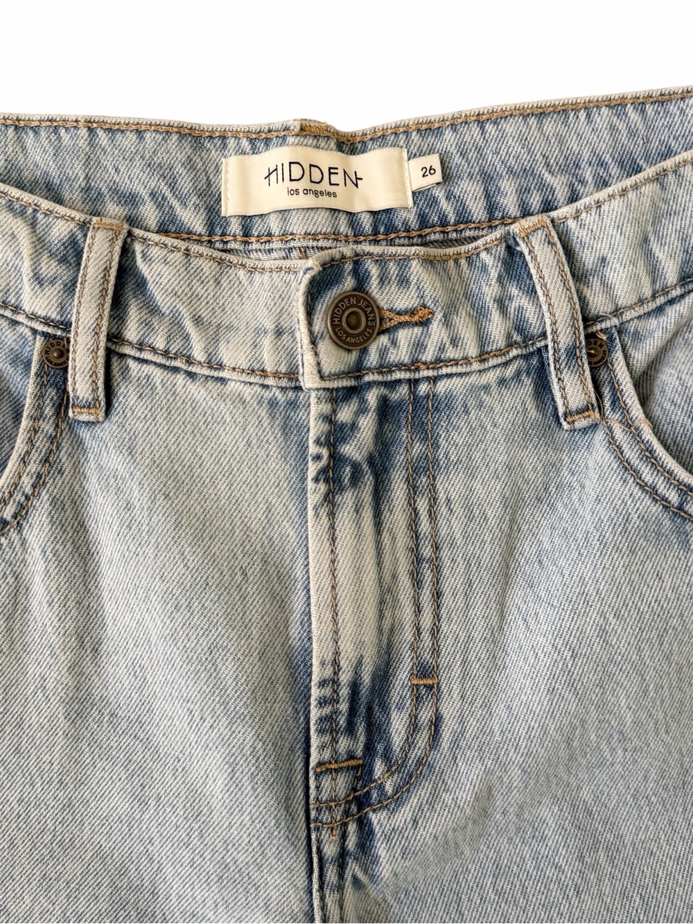 Hidden Womens Alyx Low Slung Baggy Jeans Size 26 Light Wash Wide Leg 90s Y2K - Picture 7 of 14